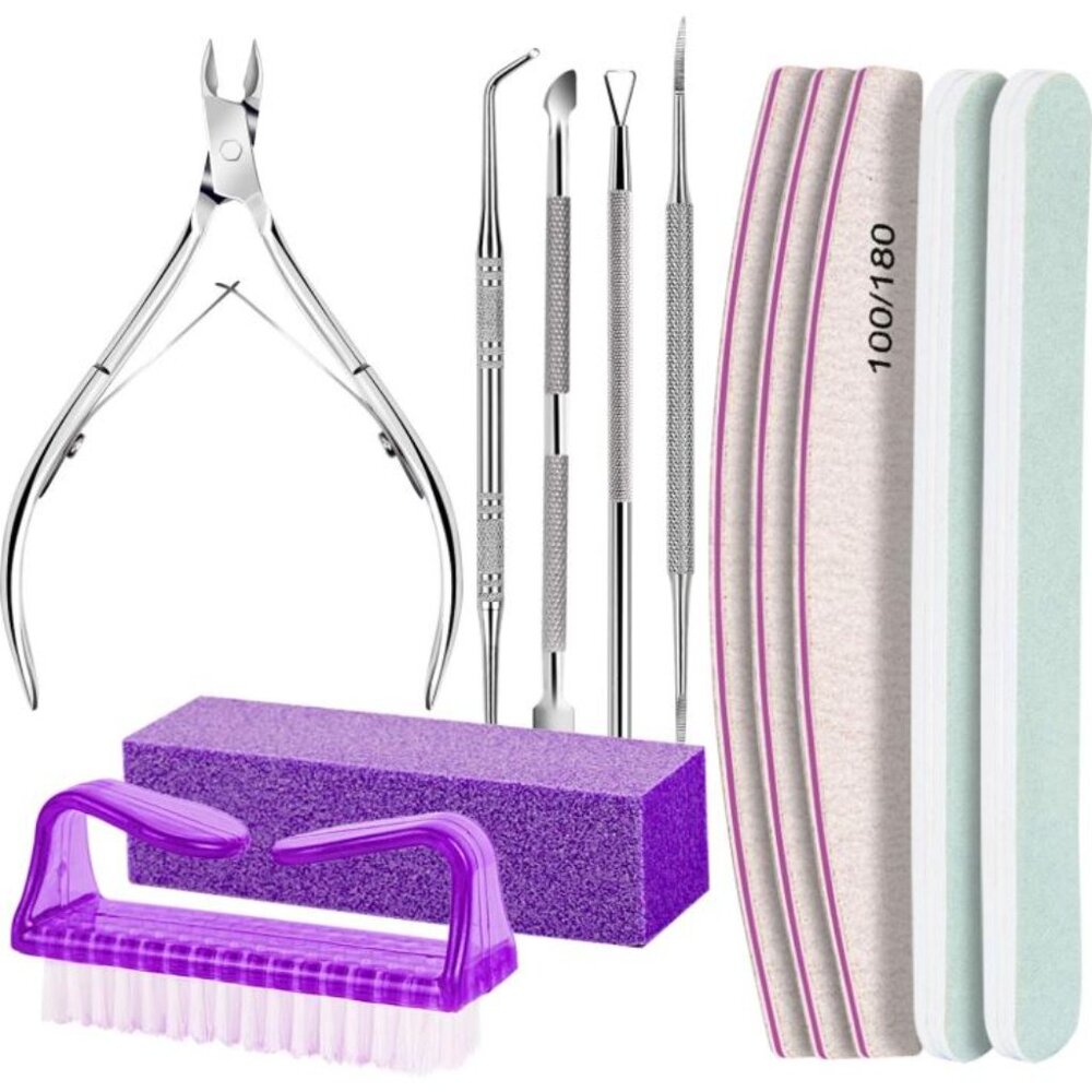 FANDAMEI Manicure and Pedicure Tools Kit, Manicure Kit, Nail Files 100/180